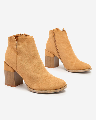 Royalfashion Camel Bottes à talon aiguille Teascir pour femme