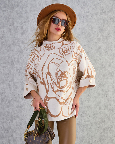 Royalfashion Pull à imprimé fin pour femme