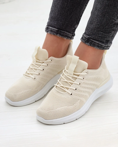Chaussures de sport en tissu crème pour femme Bofia - Footwear