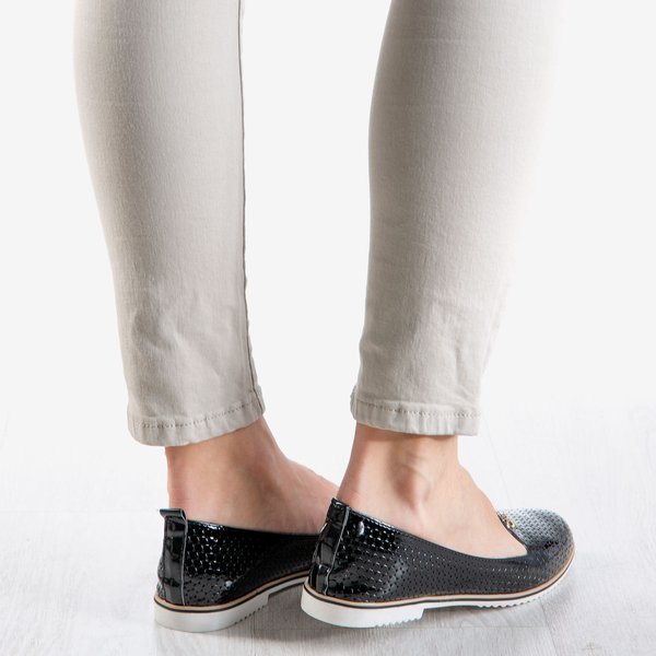 Mocassins vernis noir pour femme Mckenzie - Chaussures 1