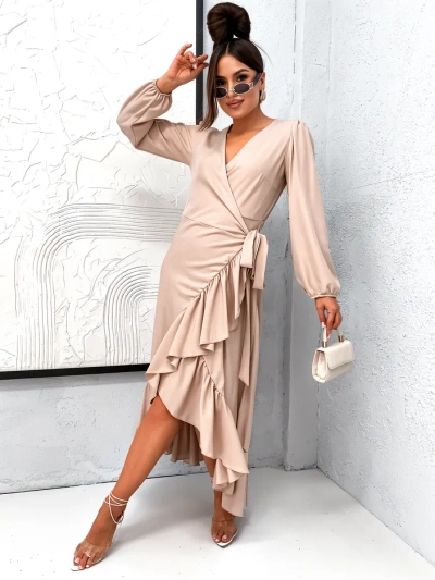 Robe midi Royalfashion pour femmes avec volants