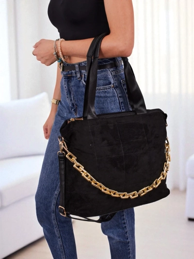 Sac à main shopper pour femme éco + suédine Azure Veil