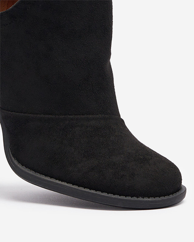 Bottes pour femmes sur le poteau avec découpes en noir. Encura- Footwear