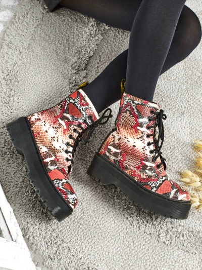 Bottines worker pour femmes avec gaufrage Isadore