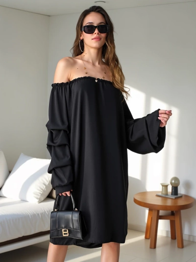 Robe femme Royalfashion lisse à la espagnole avec volants