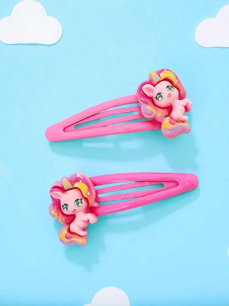 Barrettes avec une licorne