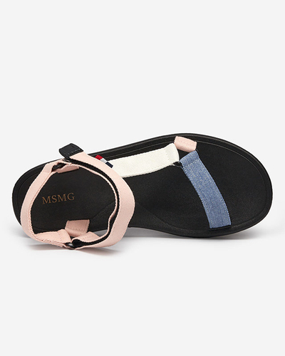 Sandales roses en tissu pour femme Ojo- Footwear