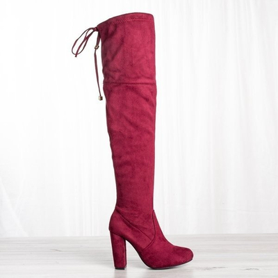 Bottes bordeaux sur le poteau Keysha - Chaussures 1