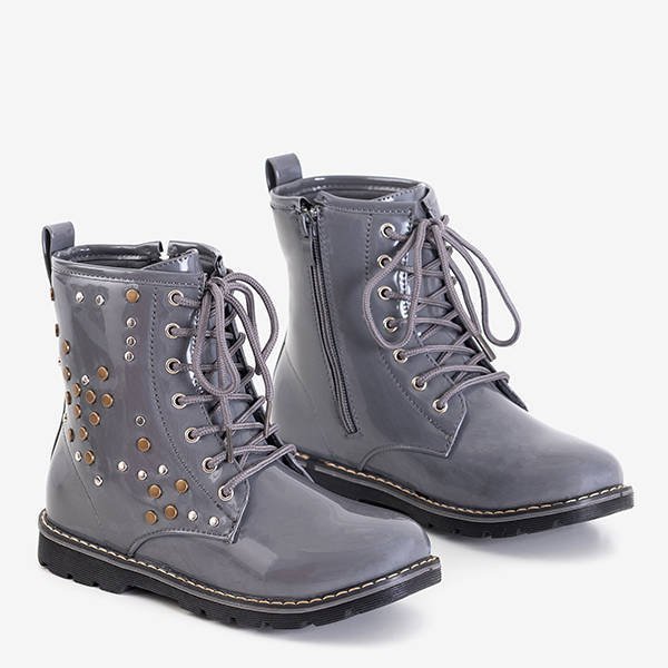 Sacs enfant Isibeal laqués gris - Chaussures