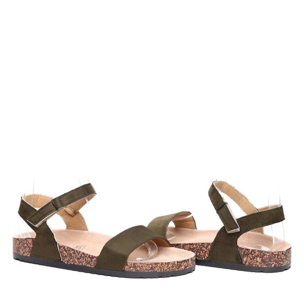 Zielone sandałki- Obuwie