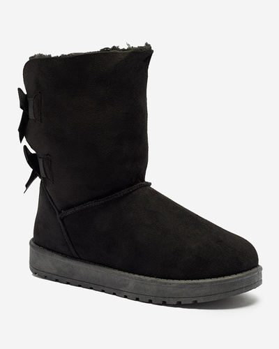 Bottes de neige noires pour femmes avec nœuds Massap - Footwear