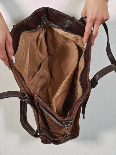 Sac à main shopper pour femmes en éco-daim Daville