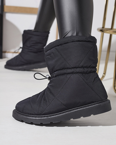 Bottes isolées noires pour femmes a'la bottes de neige Kaliolen - Chaussures