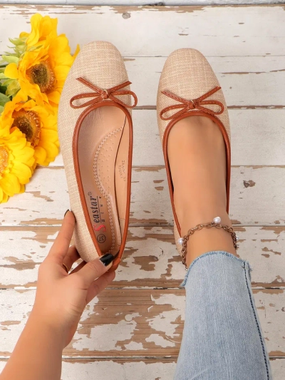 Royalfashion Ballerines pour femmes avec paillettes et un nœud Aramie