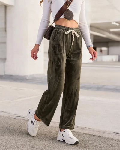 Royalfashion Pantalon de survêtement femme a'la velour