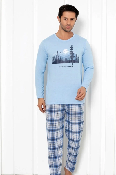 Pyjama à carreaux en coton pour homme Royalfashion