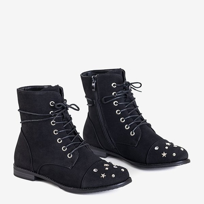 Bottes noires pour femmes avec embellissements Matildat - Chaussures