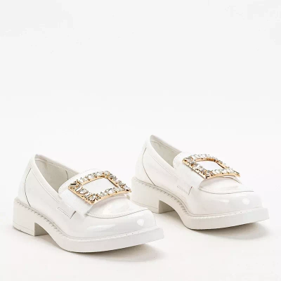 OUTLET Chaussures femme blanches avec cristaux Iolara - Footwear