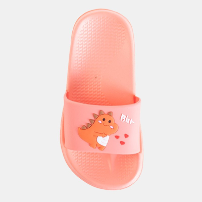Chaussons pour enfants corail avec dinosaure Dinosik - Chaussures