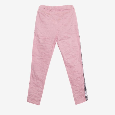 Pantalon de jogging rose à rayures - Vêtements