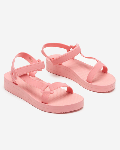 OUTLET Sandales plates femme rose foncé Ostoy-Shoes