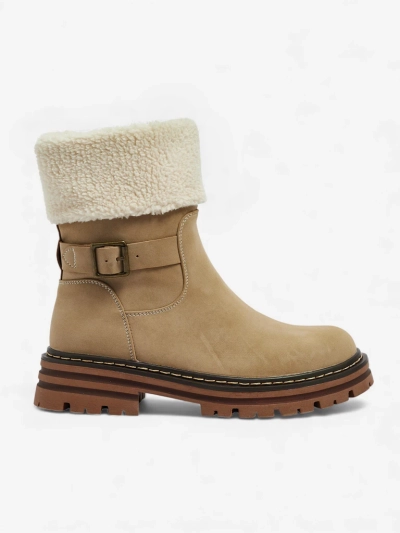 Bottines en cuir écologique avec peau de mouton Merli