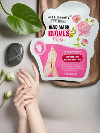 Masque pour les mains - gants parfumés à la rose