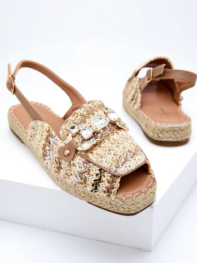 Royalfashion Espadrilles pour femmes à bout ouvert