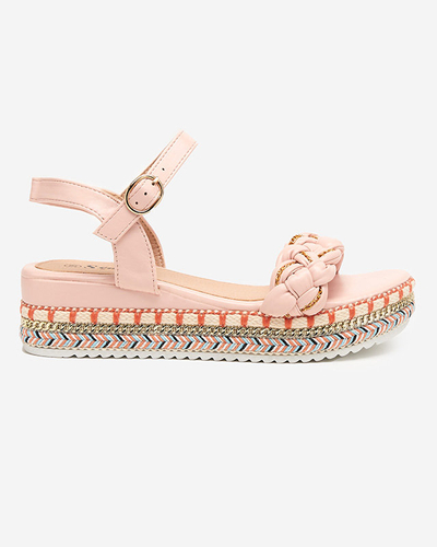 OUTLET Sandales plates femme rose Rella - Chaussures