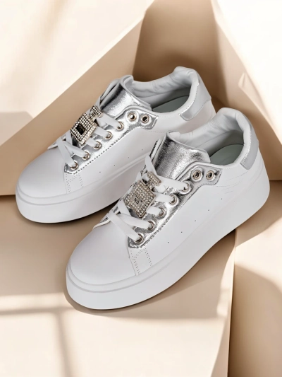 Royalfashion Baskets de sport à plateforme pour femmes Oviger