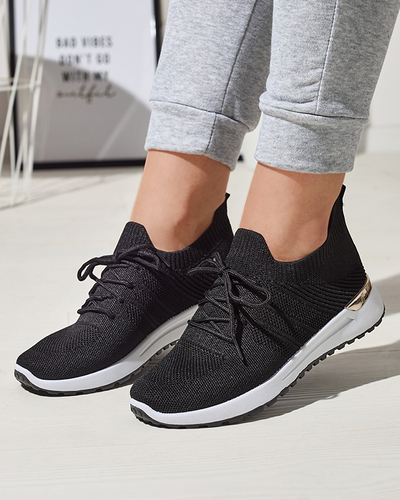 Chaussures de sport tissées noires pour femmes Ferroni - Footwear