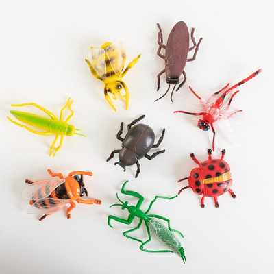 Reptiles vers un ensemble d'animaux en caoutchouc 8 pièces - Jouets