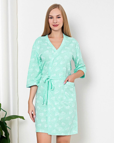 Royalfashion Peignoir femme en coton cœur