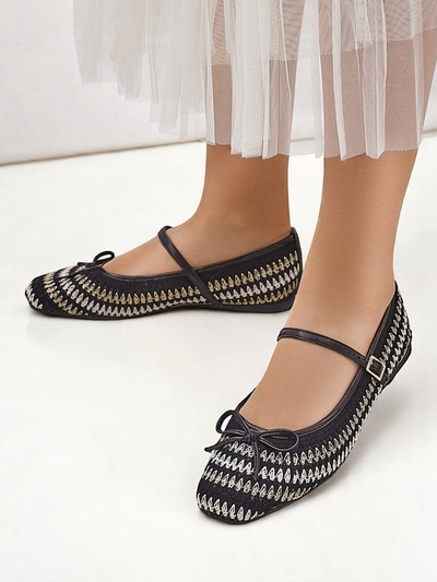 Royalfashion ballerines tissées pour femmes avec bride Vanot