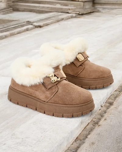Royalfashion Bottes courtes pour femmes a'la bottes de neige Dobis