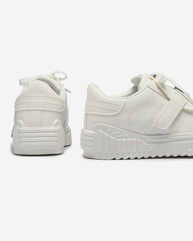 OUTLET Chaussures de sport blanches pour femmes avec empiècements en caoutchouc Inika - Footwear