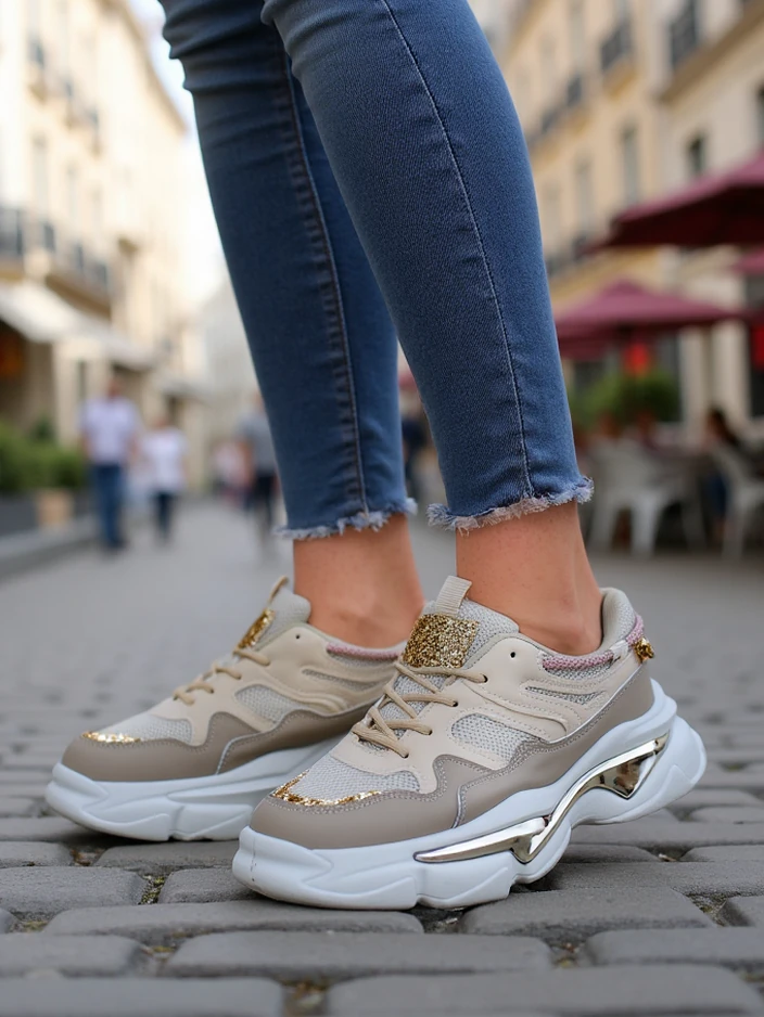 Baskets pour femmes Royalfashion avec une semelle plus épaisse Lesalli