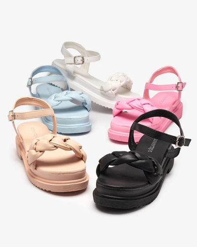 Sandale femme poudreuse avec ceinture tressée Kafha - Footwear