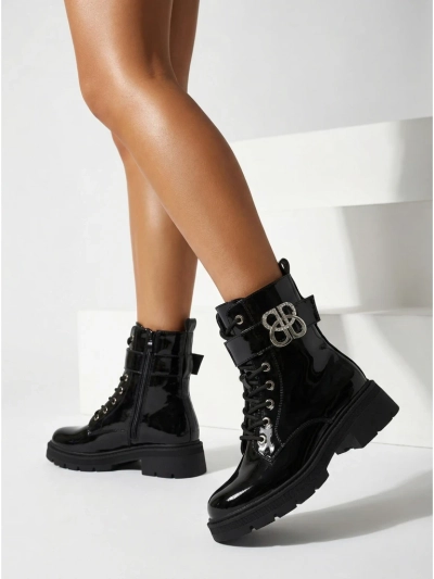 Bottines pour Femmes Luna Noires en Cuir Élégantes pour l'Automne