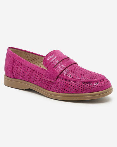 Mocassins ajourés fuchsia pour femme avec finition brillante Idesa - Footwear