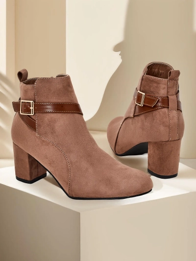 Les bottines à talons chunky pour femmes de Royalfashion Eloron