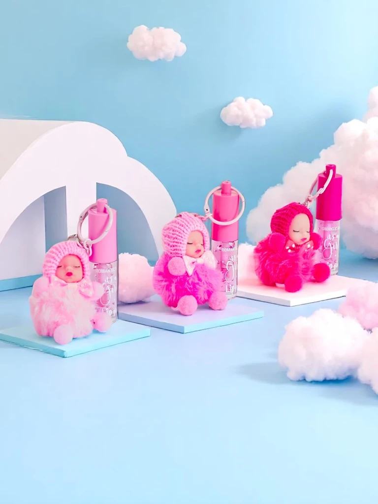 Gloss à lèvres pour enfants avec une poupée Rose clair