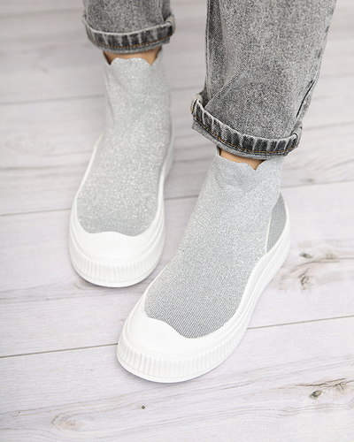 OUTLET Chaussures de sport femme argentées par Bejoko - Footwear