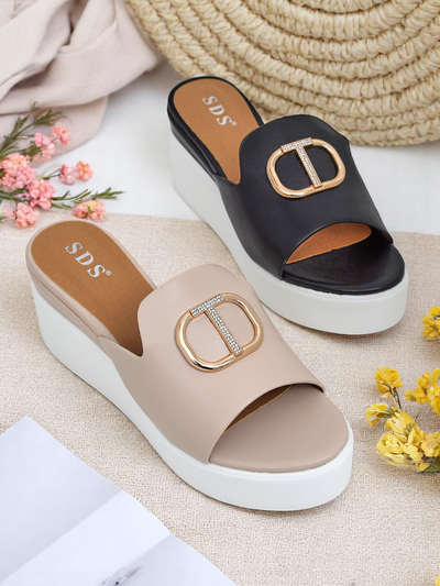 Royalfashion Sandales compensées pour femmes Daffin