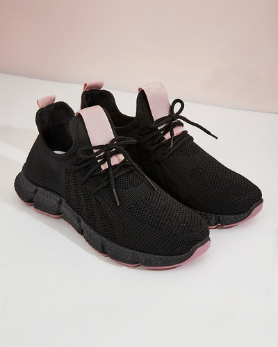 Chaussures de sport femme Bommgi noires et roses - Footwear