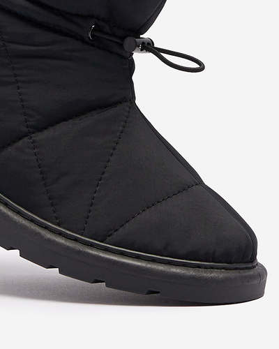 Bottes isolées noires pour femmes a'la bottes de neige Kaliolen - Chaussures