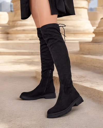 Royalfashion Bottes au genou pour femmes Robus