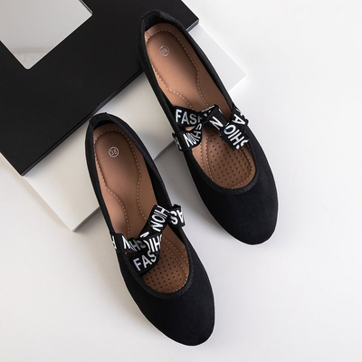 Ballerines femme éco-suède noir Cybele - Chaussures