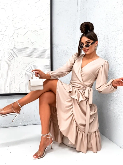 Robe midi Royalfashion pour femmes avec volants