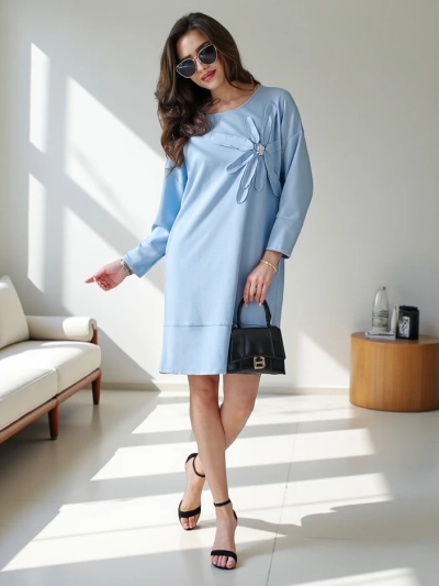 Royalfashion Robe en tissu femme
